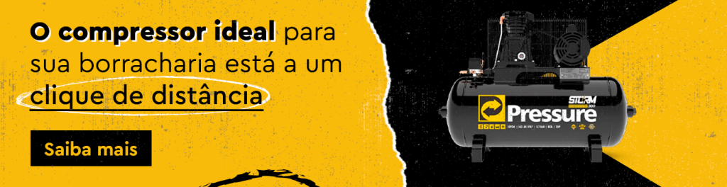 O compressor ideal para sua borracharia está a um clique de distância. Botão: Saiba como